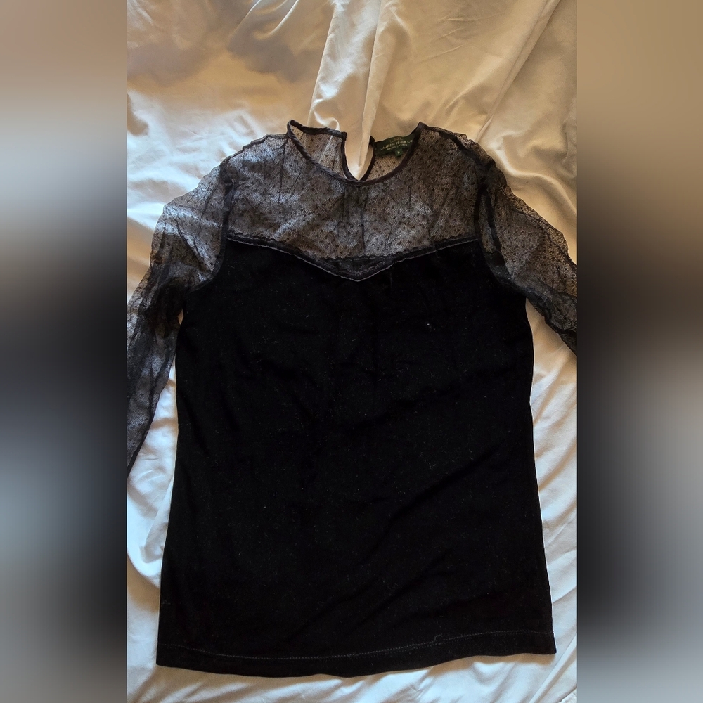 Lauren by Ralph Lauren Velvet Top